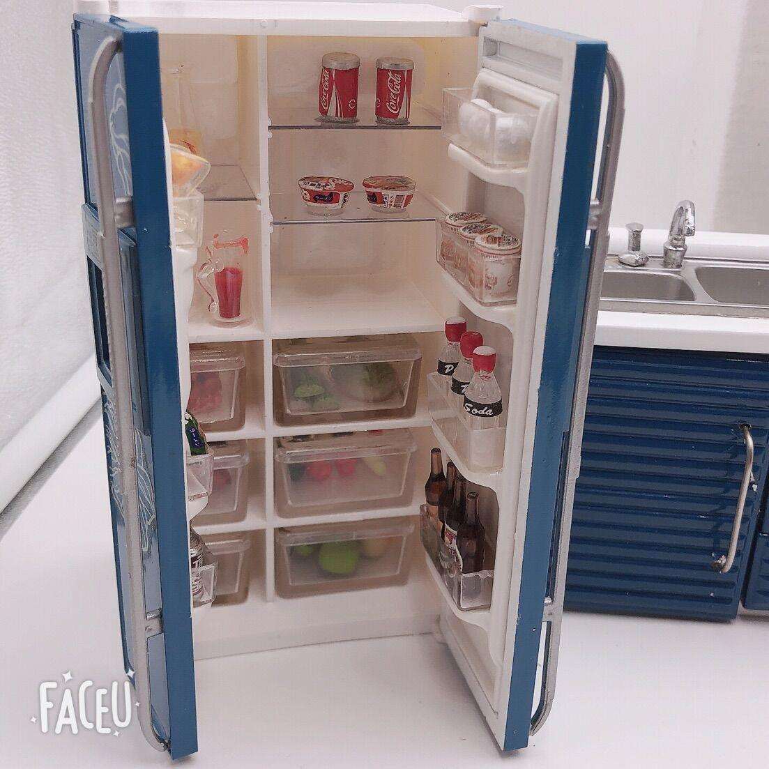 Miniature DollHouse娃娃屋仿真迷你木制家具 厨房套装