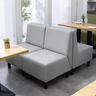 奶茶店桌椅组合餐厅卡座清吧咖啡厅甜品餐饮营业厅等候休息区沙发