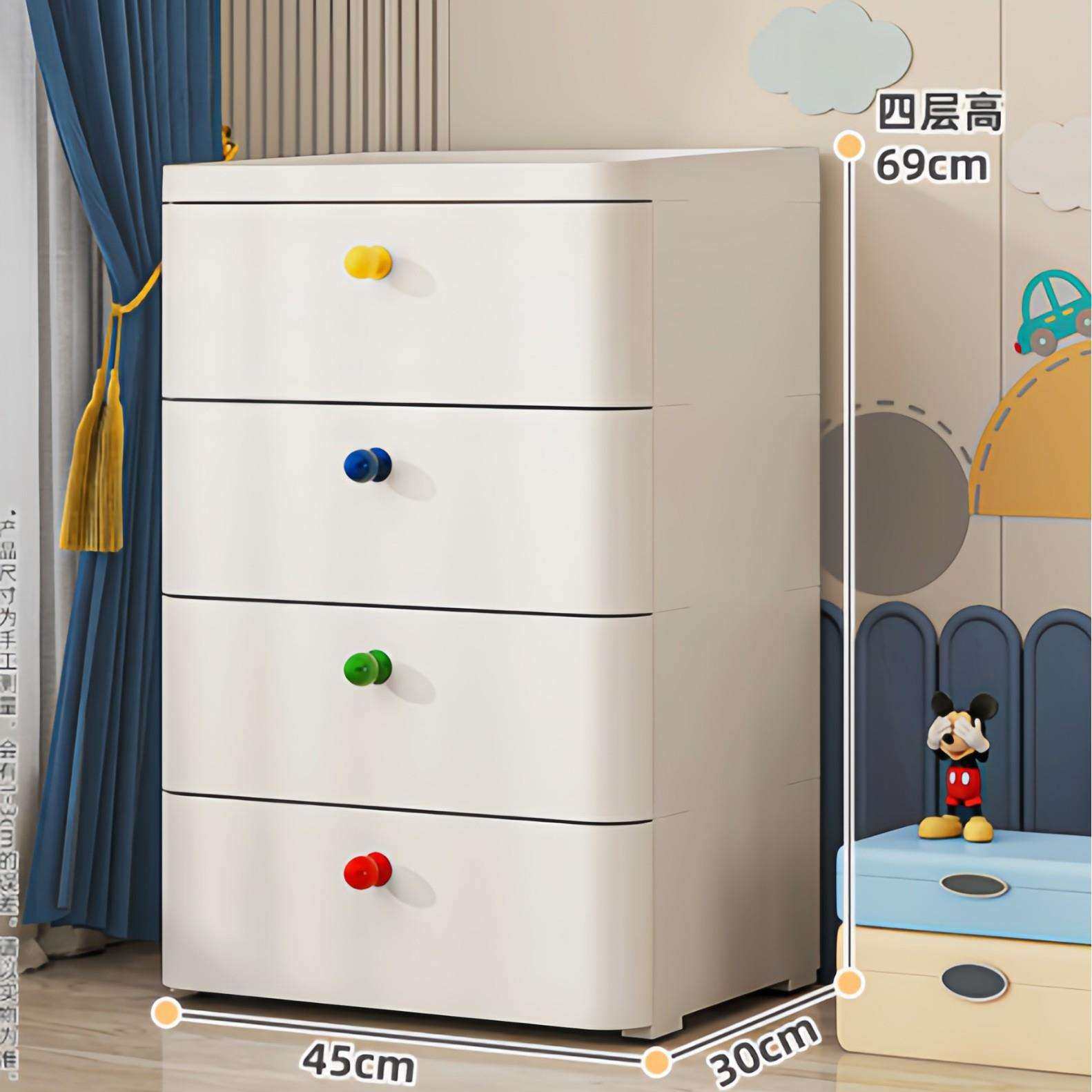 厂家简易收纳柜塑料储物床头柜多层抽屉式夹缝柜杂物柜家用五斗柜