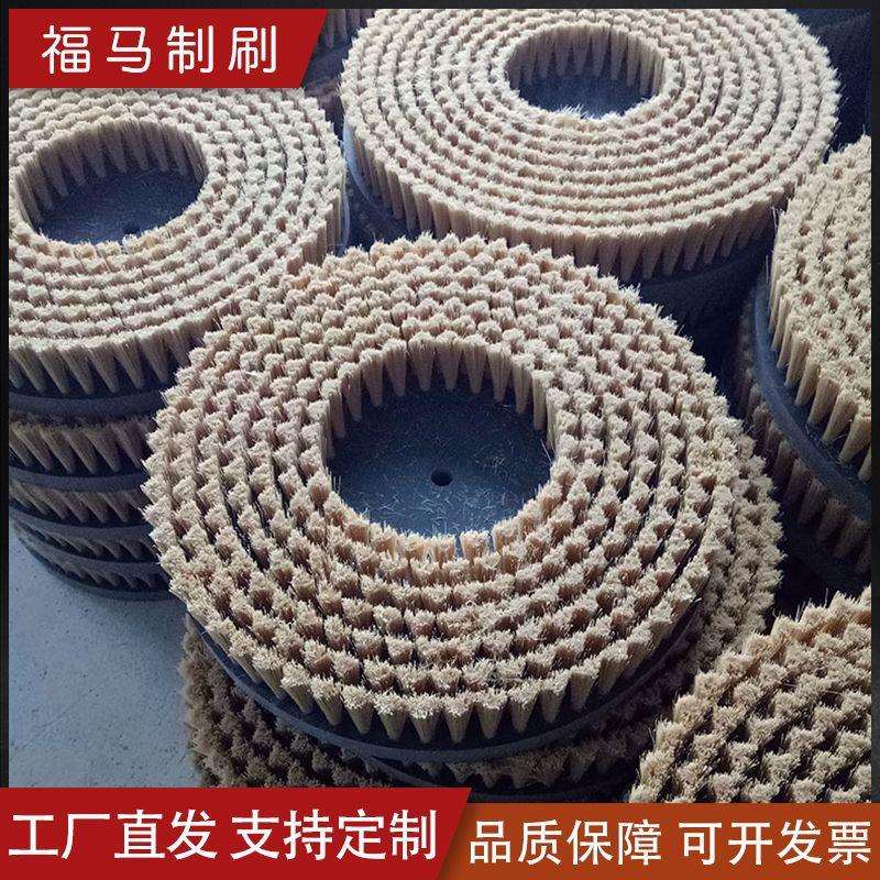 圆盘刷PVC猪鬃小毛刷抛光机圆形文玩核桃软毛海鲜清洗除尘神器