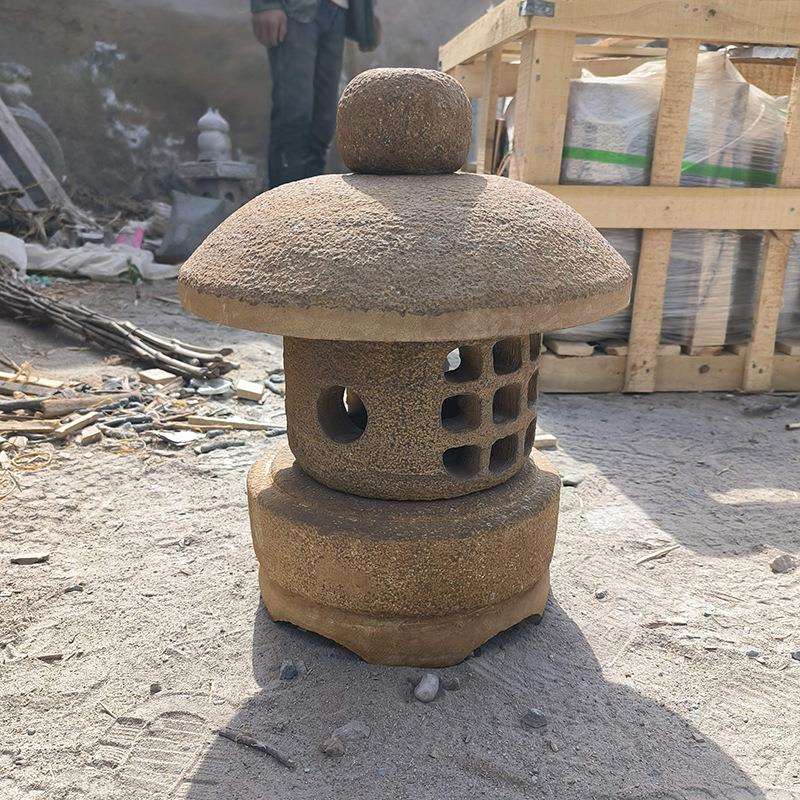 石灯笼日式庭院草坪灯别墅花园落地石灯青石中式宫灯园林造景摆件