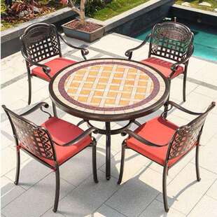 露台别墅铸铝桌椅摆庭院室外户外花园铁艺里外花园休闲椅院子餐桌