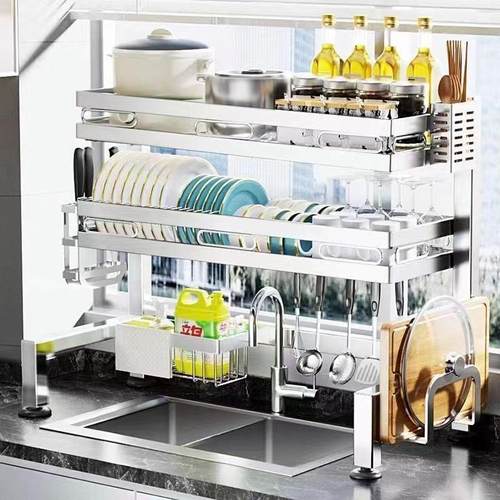 厨房水槽置物架多功能碗碟收纳架台面洗碗槽放置架水池上沥水架子