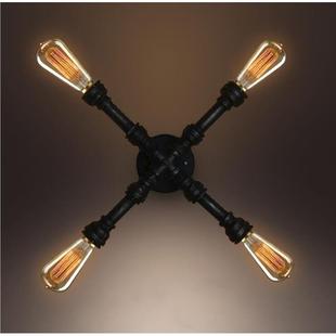 loft怀旧复古工业风灯具个性简约创意餐厅卧室过道墙十字水管壁灯