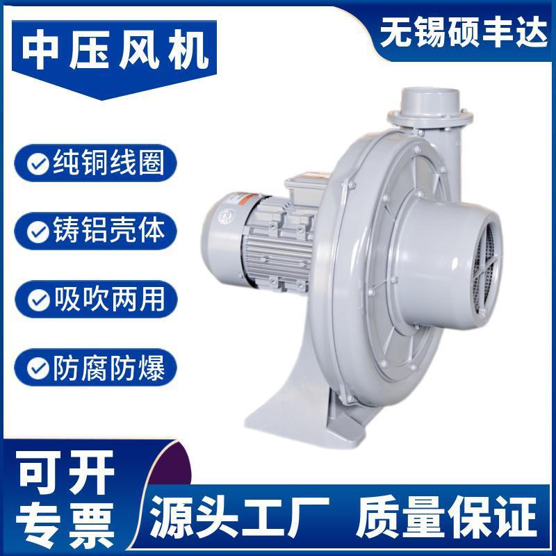 CX-125H透浦式中压鼓风机耐高温铸铝低噪离心3kw吹吸风机
