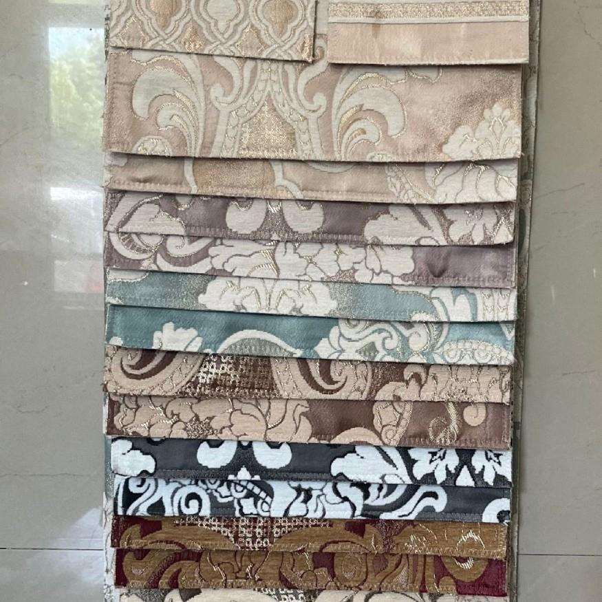 高档精品提花美式沙发布窗帘布抱枕布装饰布涤纶面料展示用具
