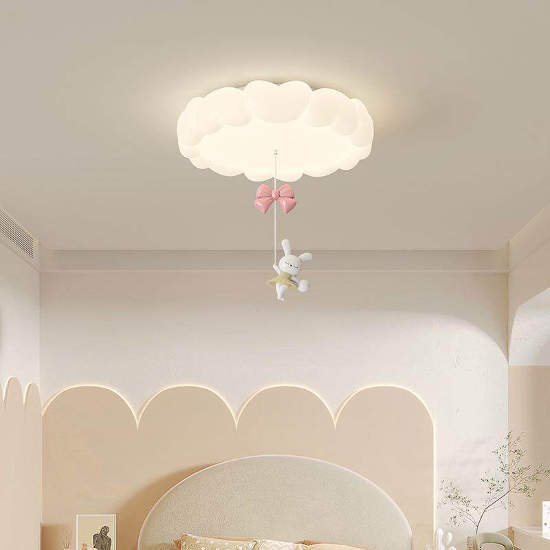 全光谱超萌儿童房间卧室灯云朵星星女孩奶油风创意2024新款吸顶灯
