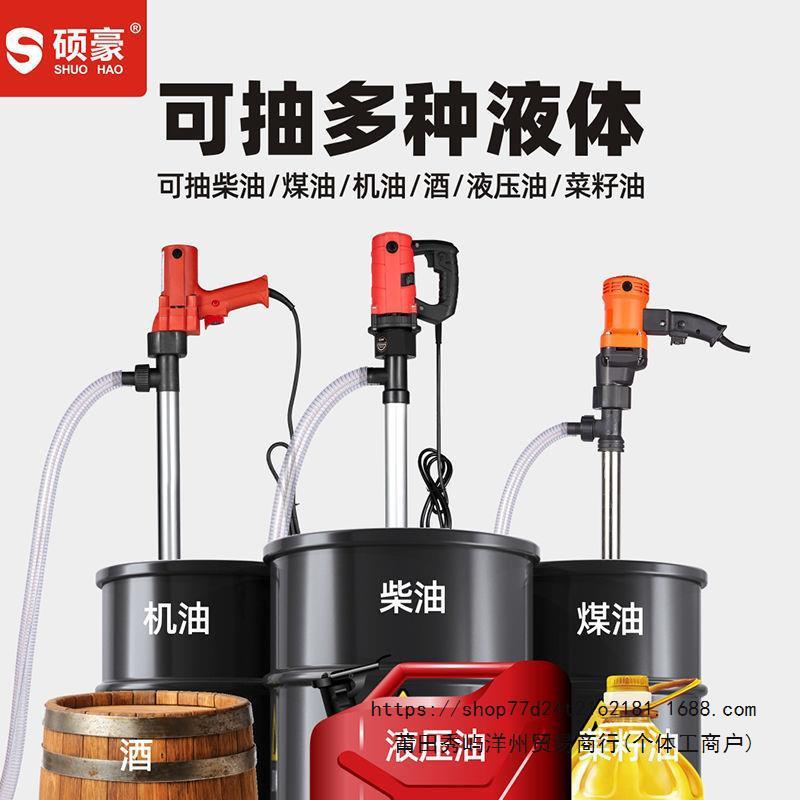 手提式电动抽酒泵不锈钢油桶泵220V柴油电泵大功率加油机抽油器