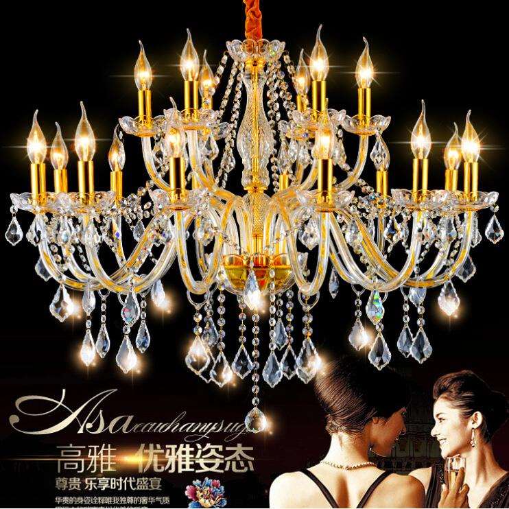 蜡烛水晶吊灯婚庆婚礼现场酒店大堂客厅餐厅卧室水晶灯LED灯饰