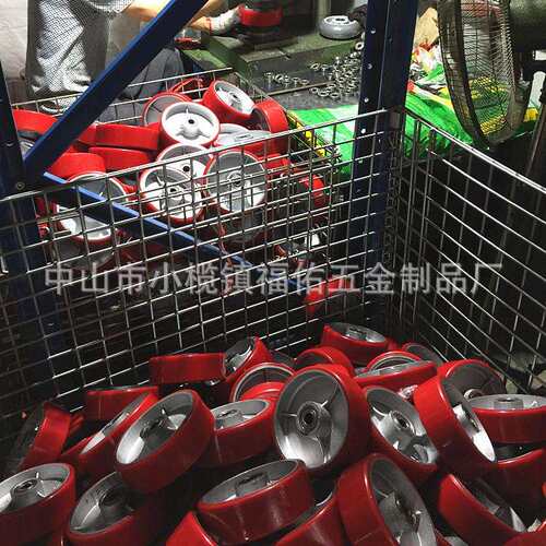 加厚重型尼龙脚轮6寸4寸5寸8寸定万向带刹车重型平板拖车手推车轮