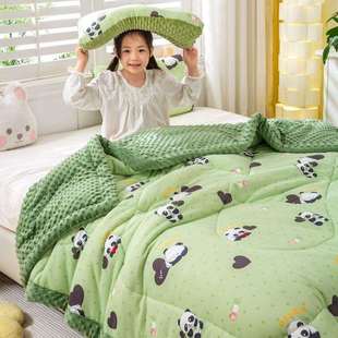 可机洗全棉豆豆被针织豆豆绒被子被芯单人双人春秋被冬被