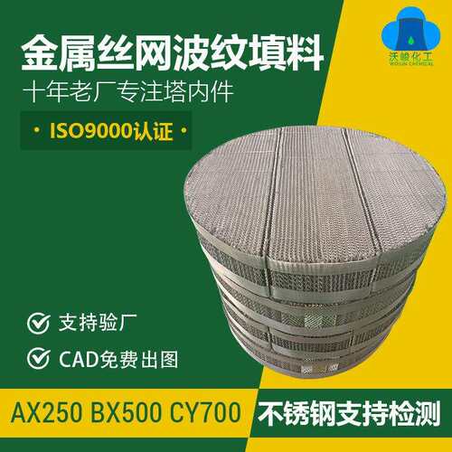 金属丝网波纹填料304化工喷淋塔脱硫塔传质过滤填料丝网规整填料