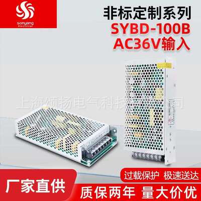 上海颂扬非标SYBD-100B输入AC36V输出DC24V5V双组输出 开关电源
