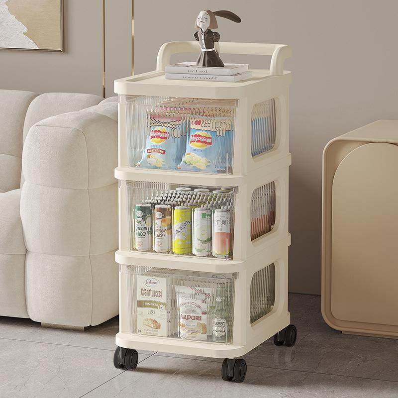 可移动小推车置物架多层玩具零食书本柜家用婴儿用品夹缝收纳架