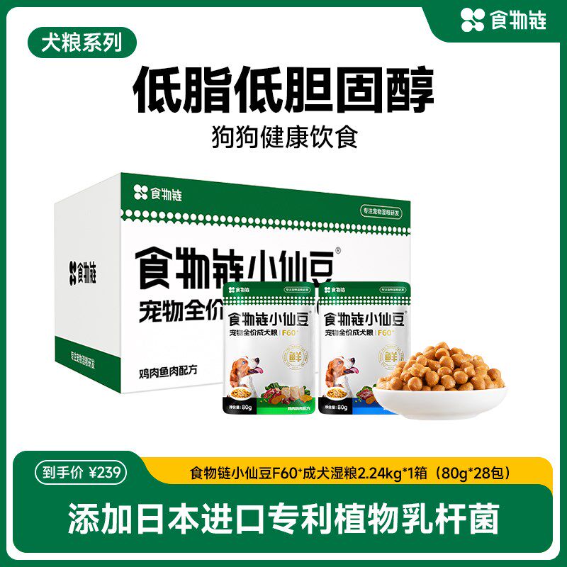 食物链小仙豆全价狗粮泰迪狗粮大小型狗粮通用比熊成犬狗主食湿粮