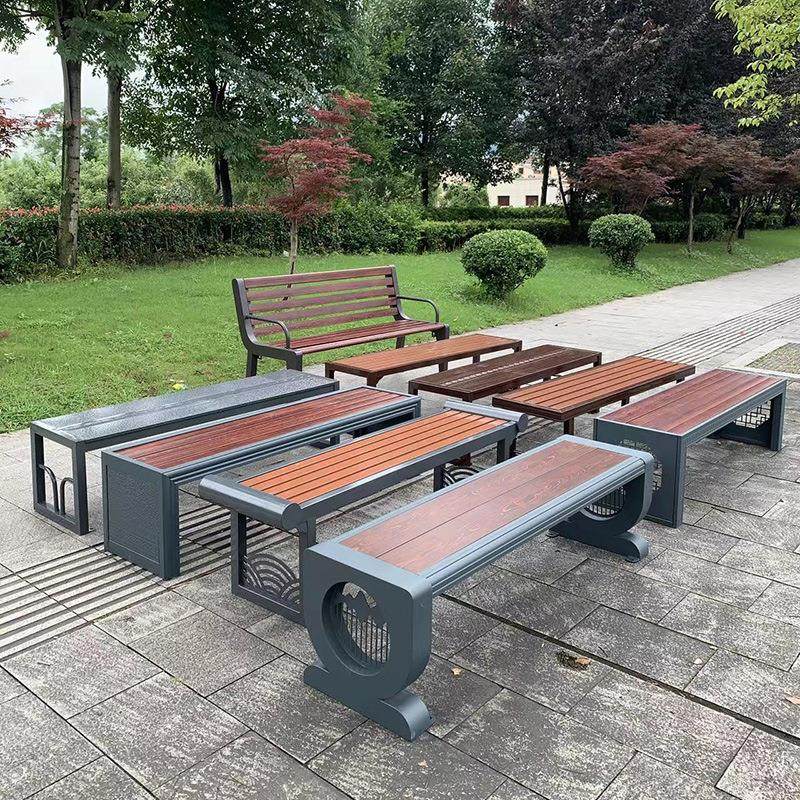 户外公共长椅公园小区塑木防腐休闲靠背椅实心木金属工艺长条椅子,住宅家具,桌椅套件,淘宝优惠券,粉丝福利购,淘宝优惠卷