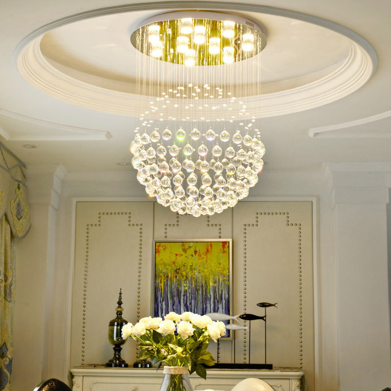 餐厅吊灯现代简约水晶灯具客厅饭厅吊灯楼梯吊灯复式楼大厅吊灯无,家装灯饰光源,LOFT/复式住宅/楼梯吊灯,淘宝优惠券,粉丝福利购,淘宝优惠卷