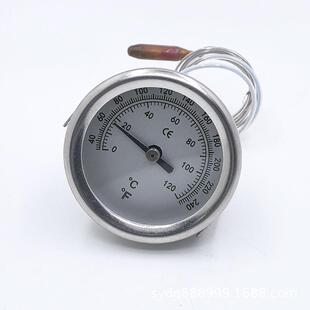 披萨炉烤箱毛细管温度表窑炉温度计0-120度 全不锈钢 耐高温