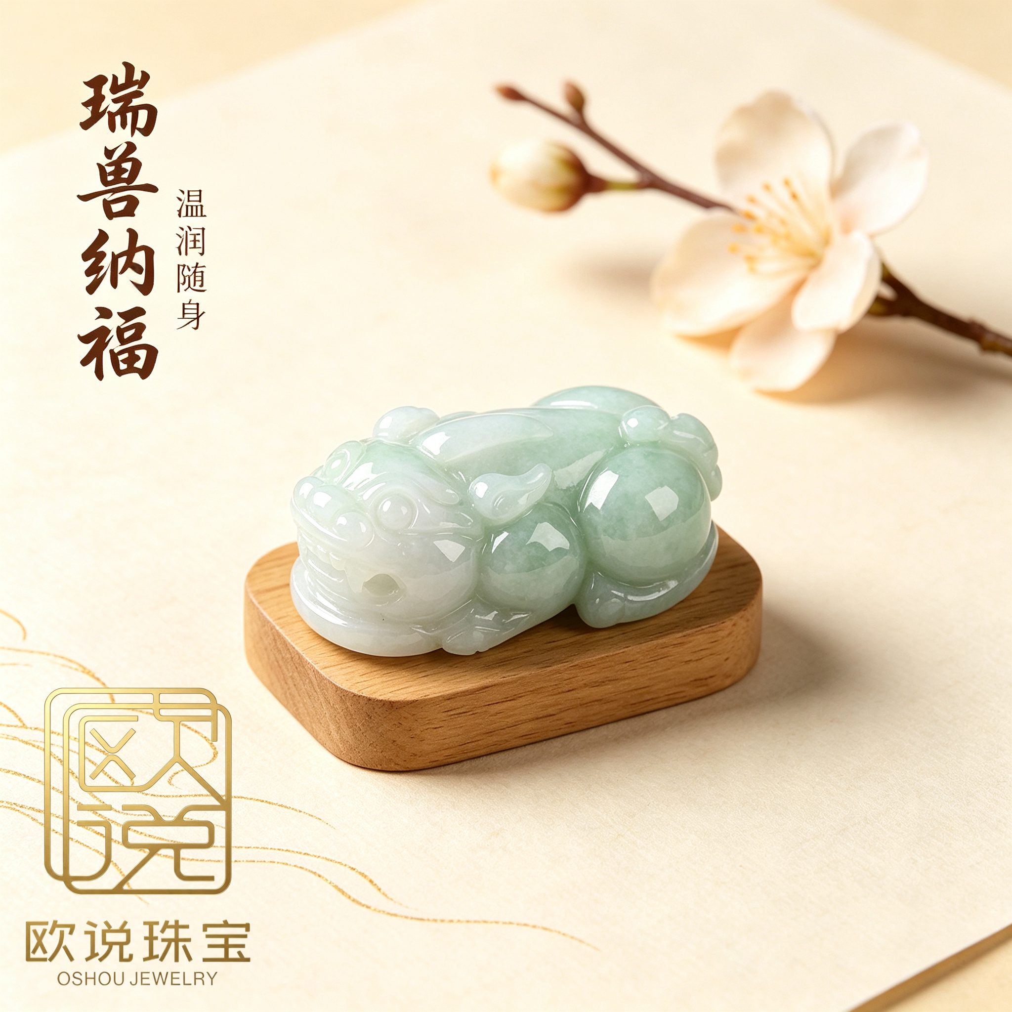 翡翠貔貅吊坠保真温润随身招财