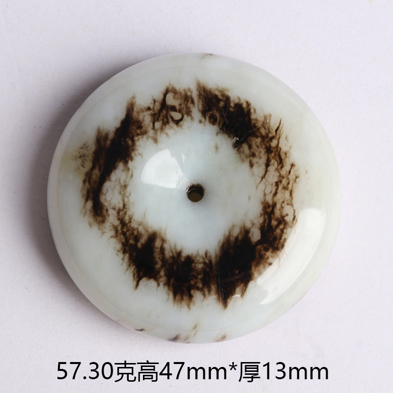 欧说珠宝水墨风平安扣吊坠项链