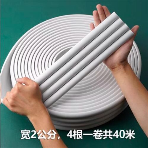 新款pvc格栅板背景墙隔断护墙板墙面装饰塑料弧形收边条半圆挡板*