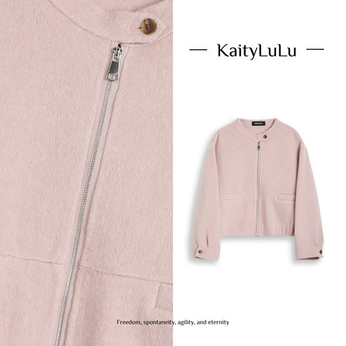 KaityLuLu【落日沙丘】 休闲拉链短款气质外套KL1220W101