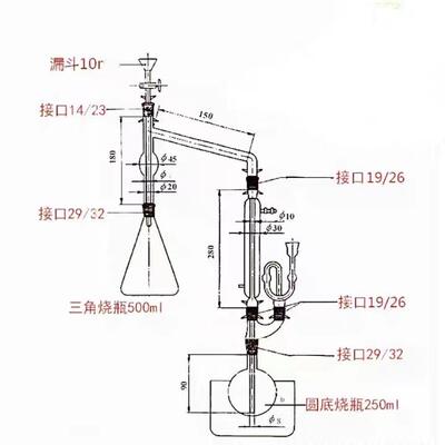 芥籽油挥发性成分含量的测定异硫氰酸烯丙酯蒸馏装置玻璃仪器