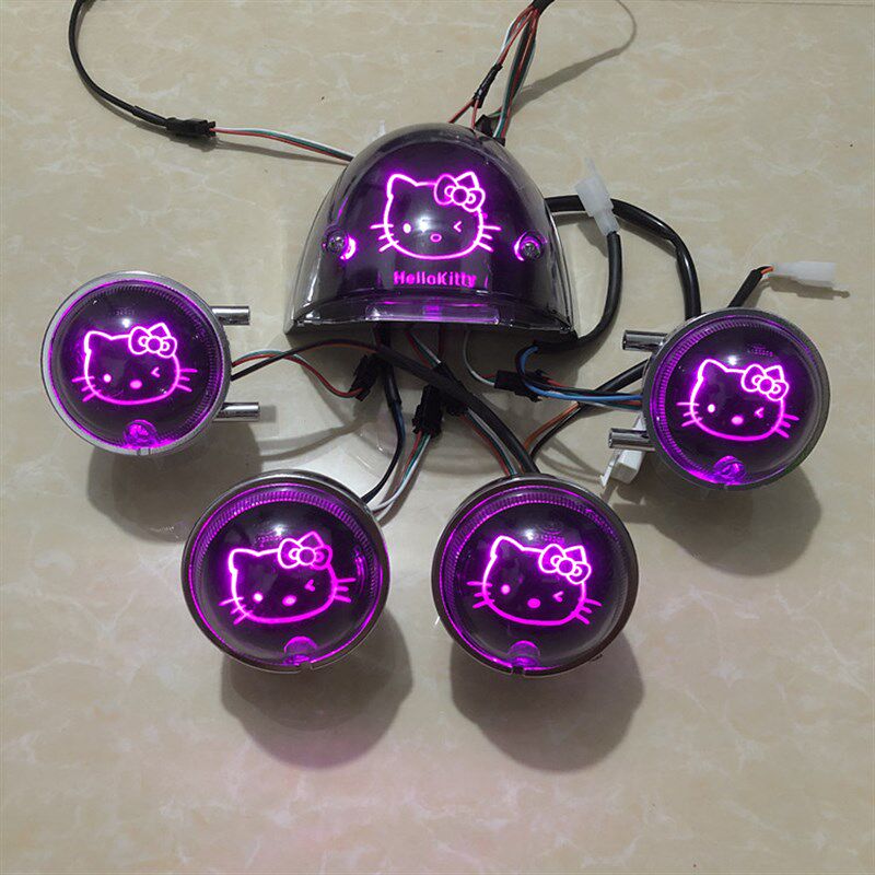 龟五梦工厂转向灯小龟王LED改装KT凯蒂猫app可调后尾灯前后方向灯