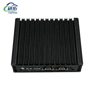 研拓现货J6412迷你工控机2COM口工控一体机6USB四网口软路由跨境