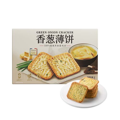 山姆香葱薄饼干独立包装咸味咸香必买零食品会员代购独立小包装