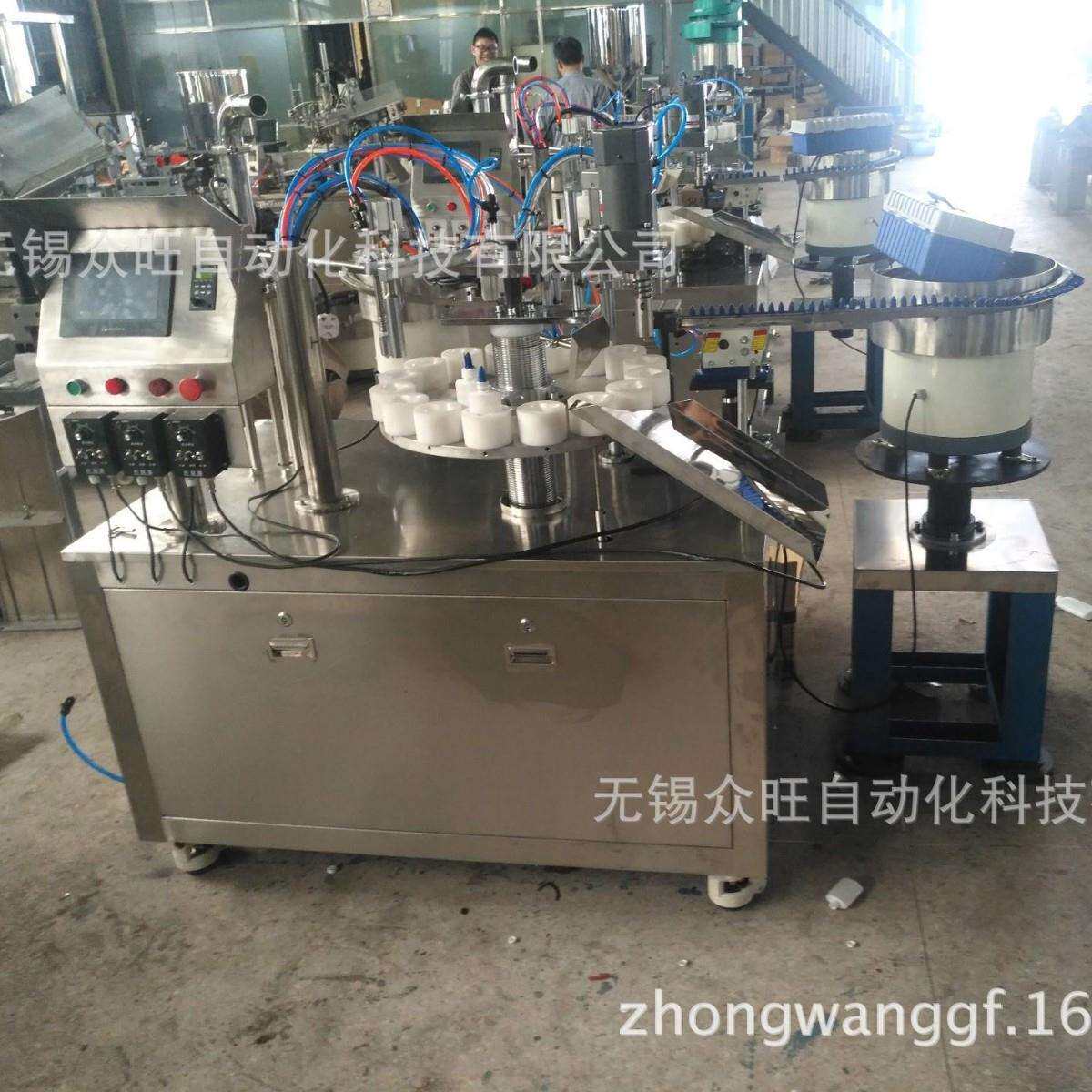 小白神器灌装旋盖机液体灌装机海绵头自动灌装生产线液体不锈钢