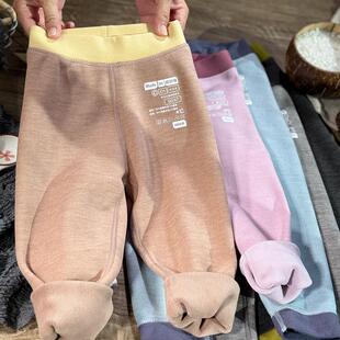 儿童德绒秋裤内穿男童加绒保暖裤女童绒裤大童校服神裤宝宝打底裤