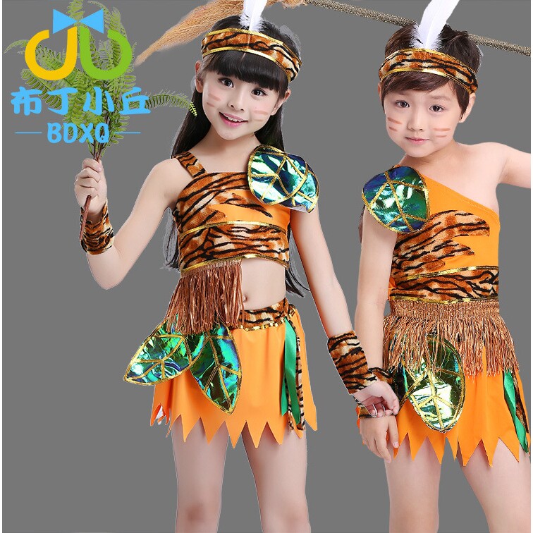 2026新款大王叫我来巡山六一儿童演出服野人印第安人幼儿舞蹈表演