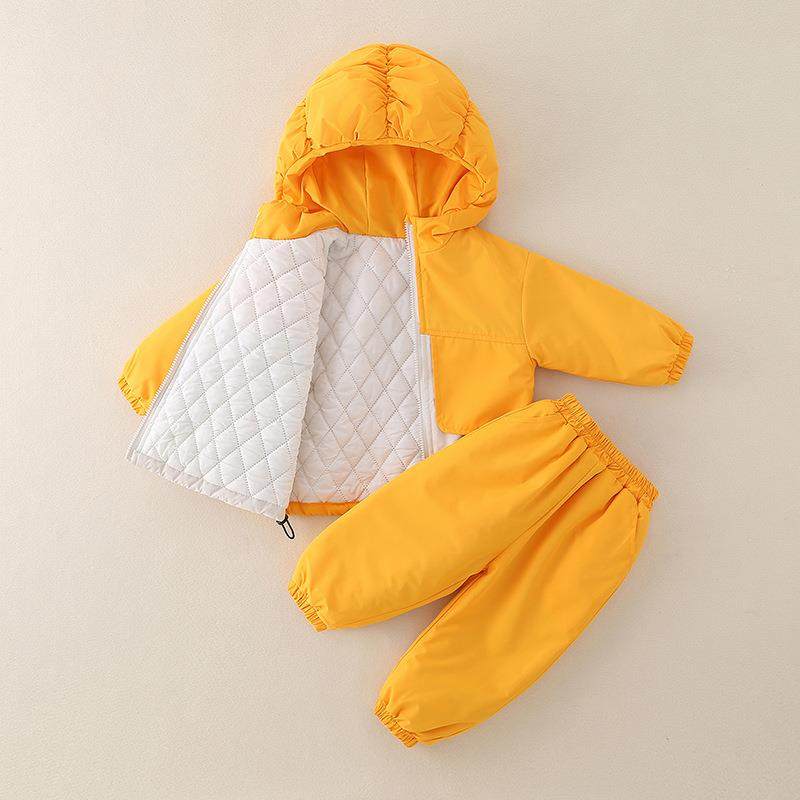 2026新款儿童夹棉外套冬季男童加棉加厚棉衣女童拼接小熊保暖,童装/婴儿装/亲子装,儿童运动套装,淘宝优惠券,粉丝福利购,淘宝优惠卷