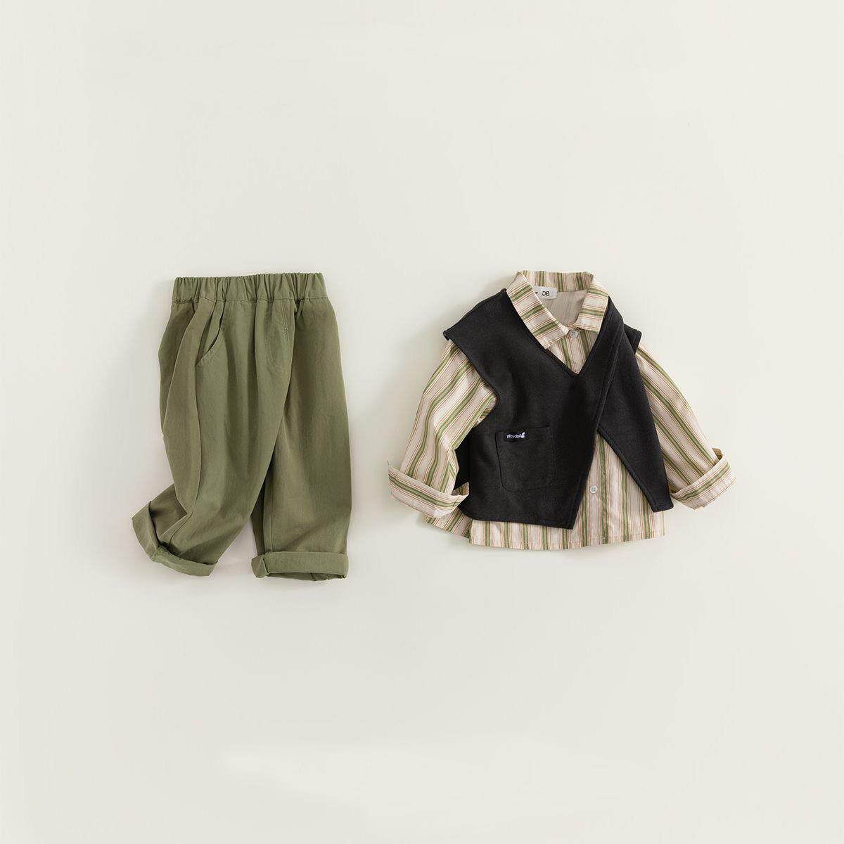 2026新款男童秋季套装3-5-7岁男宝宝马甲三件套宝宝春装