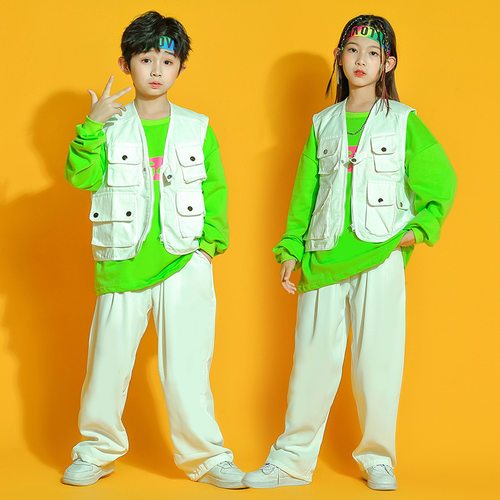 2026新款儿童啦啦队演出服hiphop街舞童装潮牌夏季小学生运