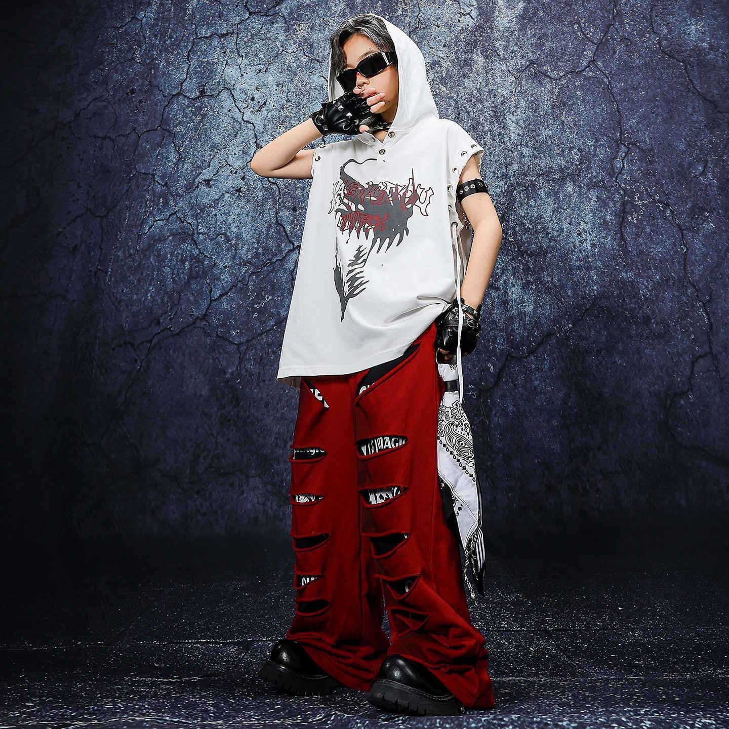 2026新款儿童街舞演出服hiphop童装男童架子鼓潮服舞蹈潮酷