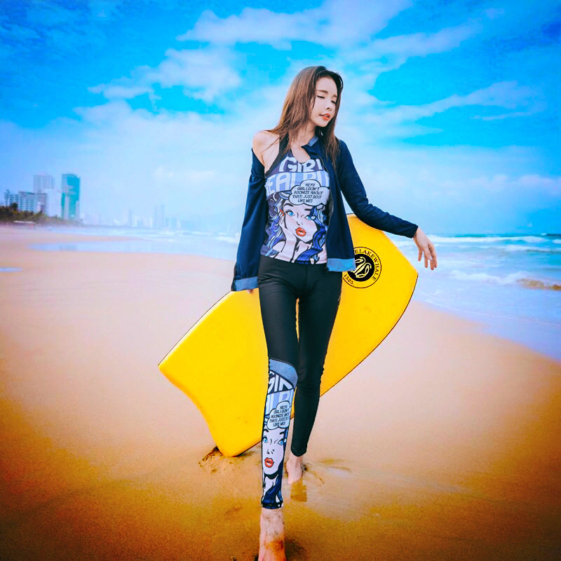 2026新款韩版潜水服女防晒拉链长袖浮潜泳衣女显瘦速干冲浪服水母