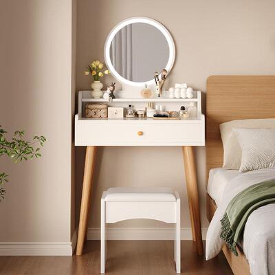梳妆台小型现代简约卧室迷你2025新款出租房用小户型简易化妆桌子