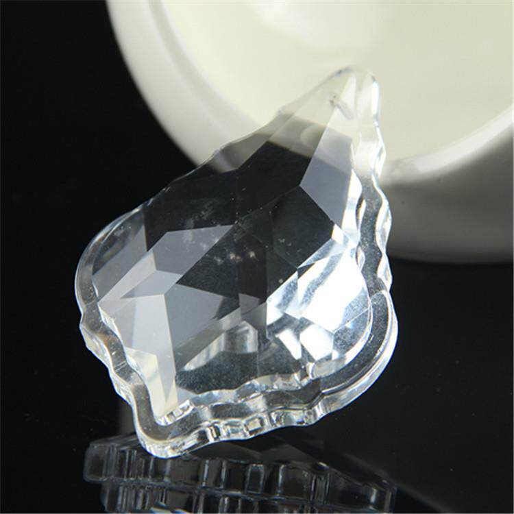 50#双面枫叶欧式机磨灯饰水晶挂件珠帘散帘散珠白水晶水晶石