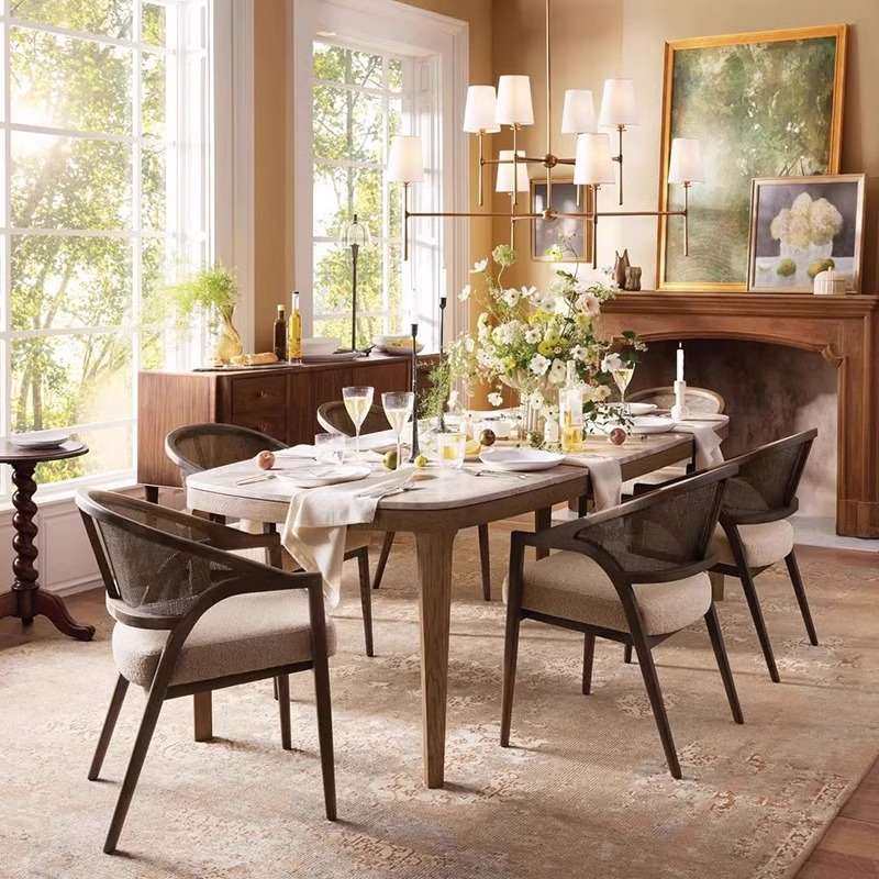 复古实木餐椅家用小户型餐厅藤编餐椅中古风酒店民宿靠背扶手椅子,3C数码配件,其它配件,淘宝优惠券,粉丝福利购,淘宝优惠卷