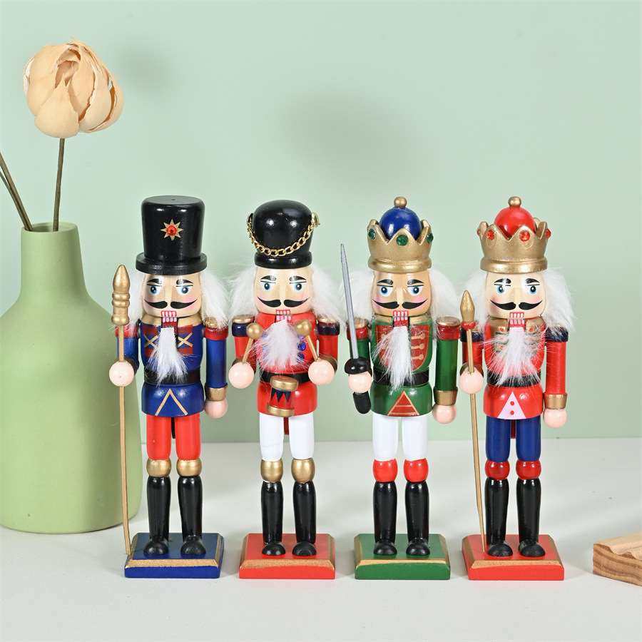 2025新款圣诞装饰摆件 18CM木制质胡桃夹子圣诞节派对party桌面摆,3C数码配件,其它配件,淘宝优惠券,粉丝福利购,淘宝优惠卷