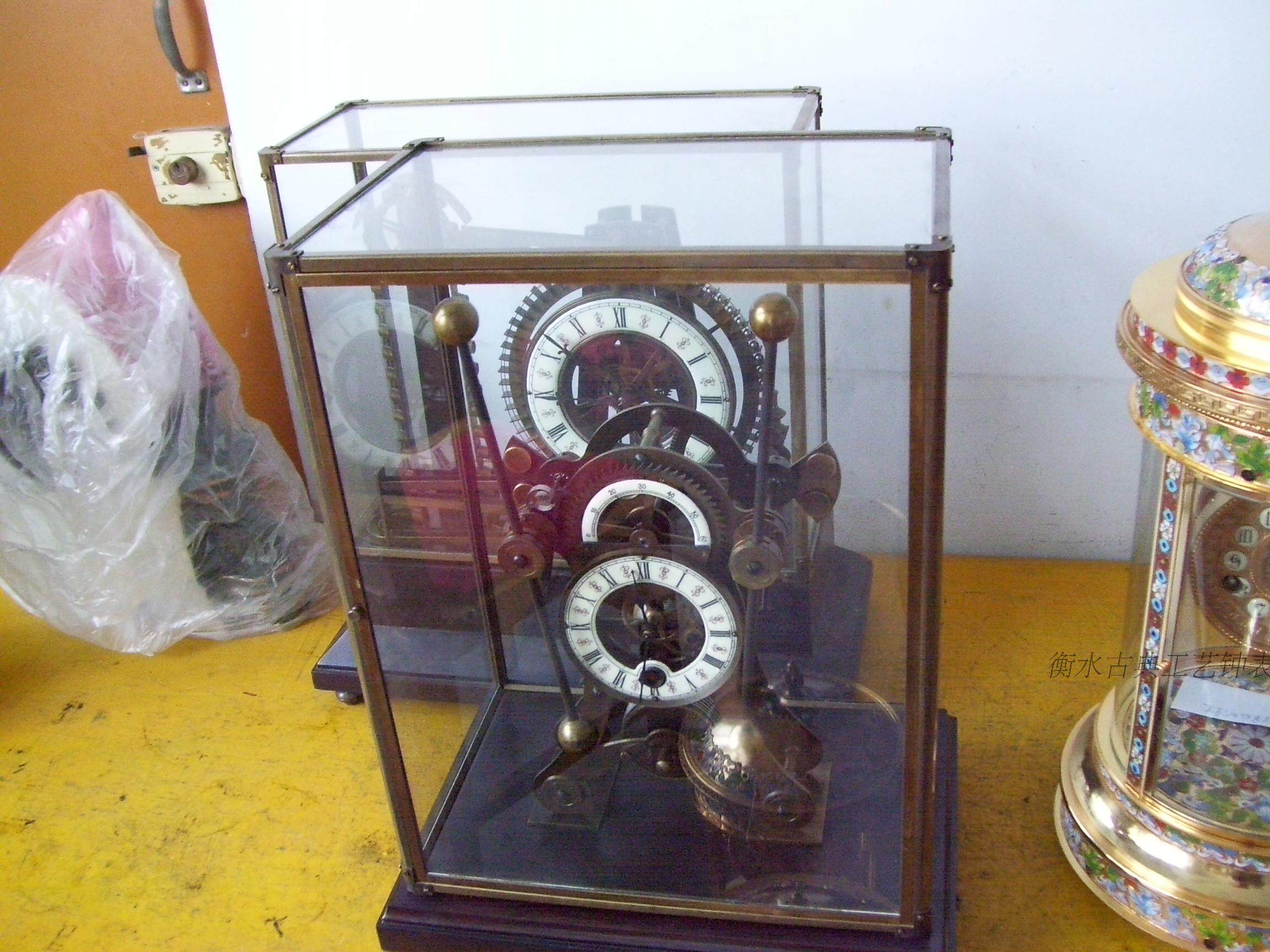 骨架钟表做旧蚱蜢钟*机械座钟装饰精美婚庆摆设座钟创意欧美时尚