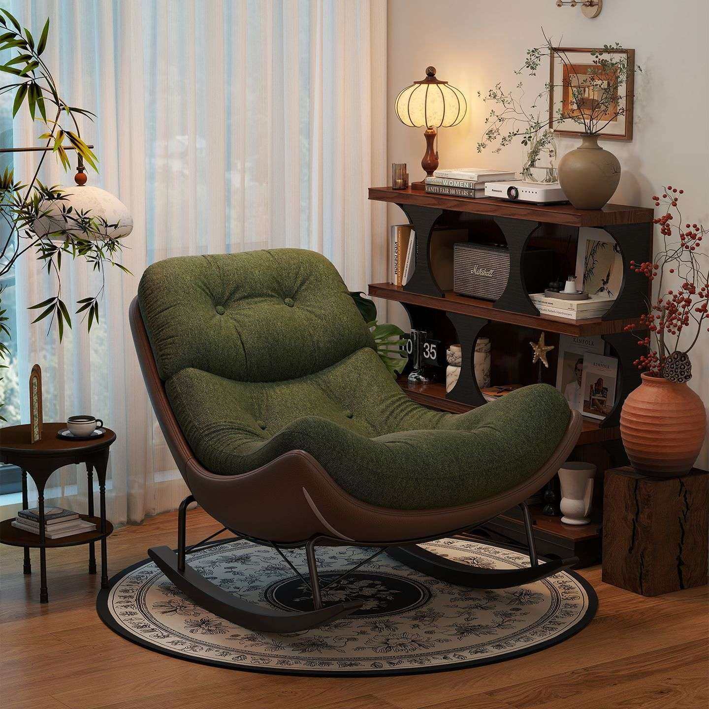 复古摇椅大人躺椅阳台家用休闲客厅懒人摇摇椅设计师单人沙发椅子,3C数码配件,其它配件,淘宝优惠券,粉丝福利购,淘宝优惠卷