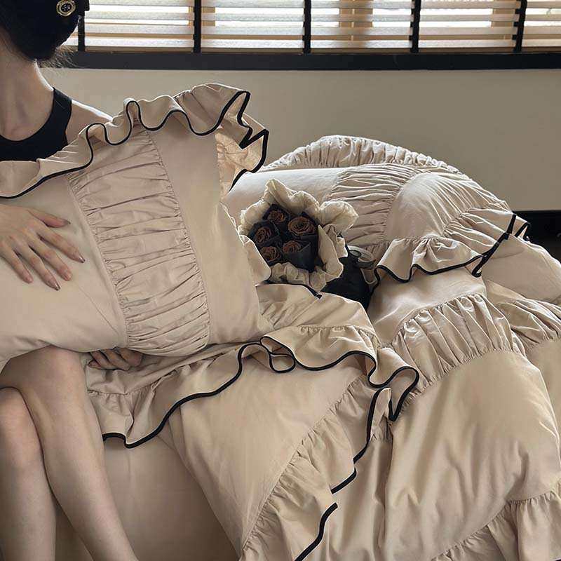 复古法式秋冬新品磨毛圆角床单被套民宿风床上用品四件套,3C数码配件,其它配件,淘宝优惠券,粉丝福利购,淘宝优惠卷