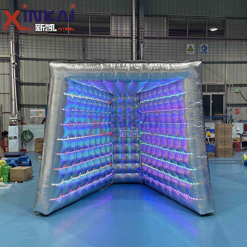 室外便携式灯光充气时尚照相亭V形LED充气商用 照相亭外壳