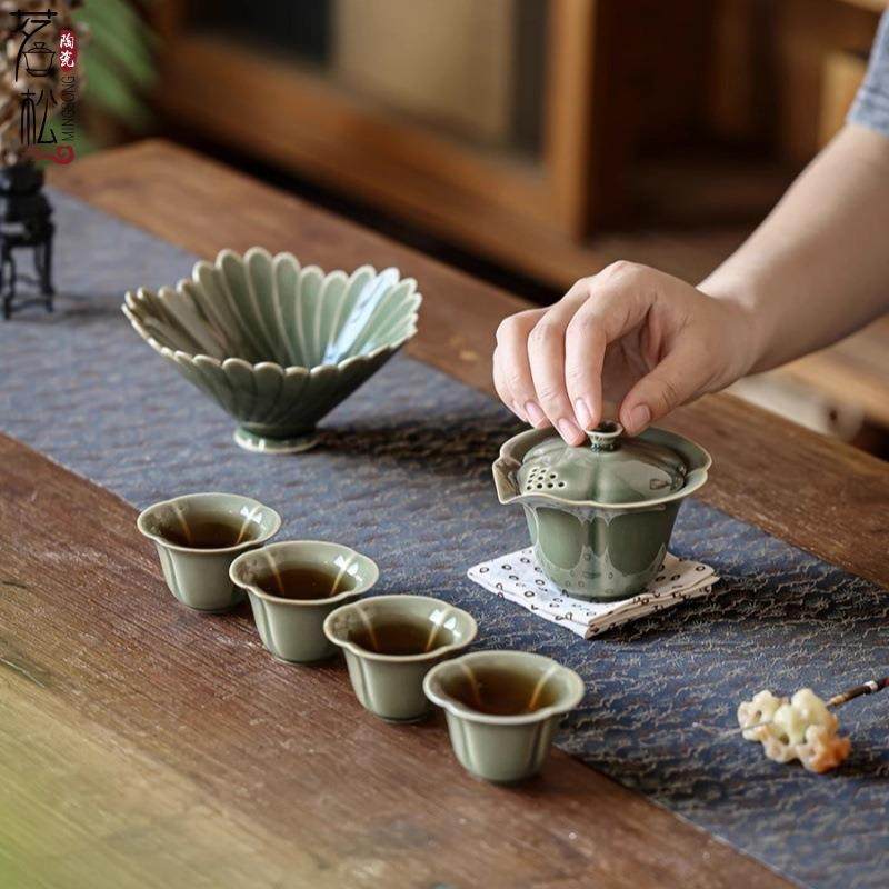 越窑青瓷旅行茶具套装高端户外便携式旅游快客杯露营茶具喝茶装备,鲜花速递/花卉仿真/绿植园艺,割草机/草坪机,淘宝优惠券,粉丝福利购,淘宝优惠卷