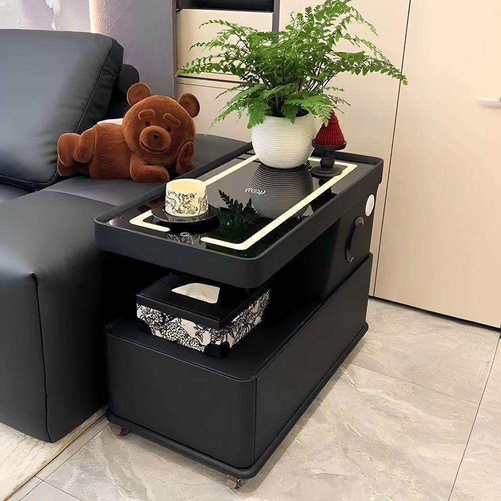 可移动茶几小户型现代简约边柜轻奢客厅意式极简新款沙发边几推车