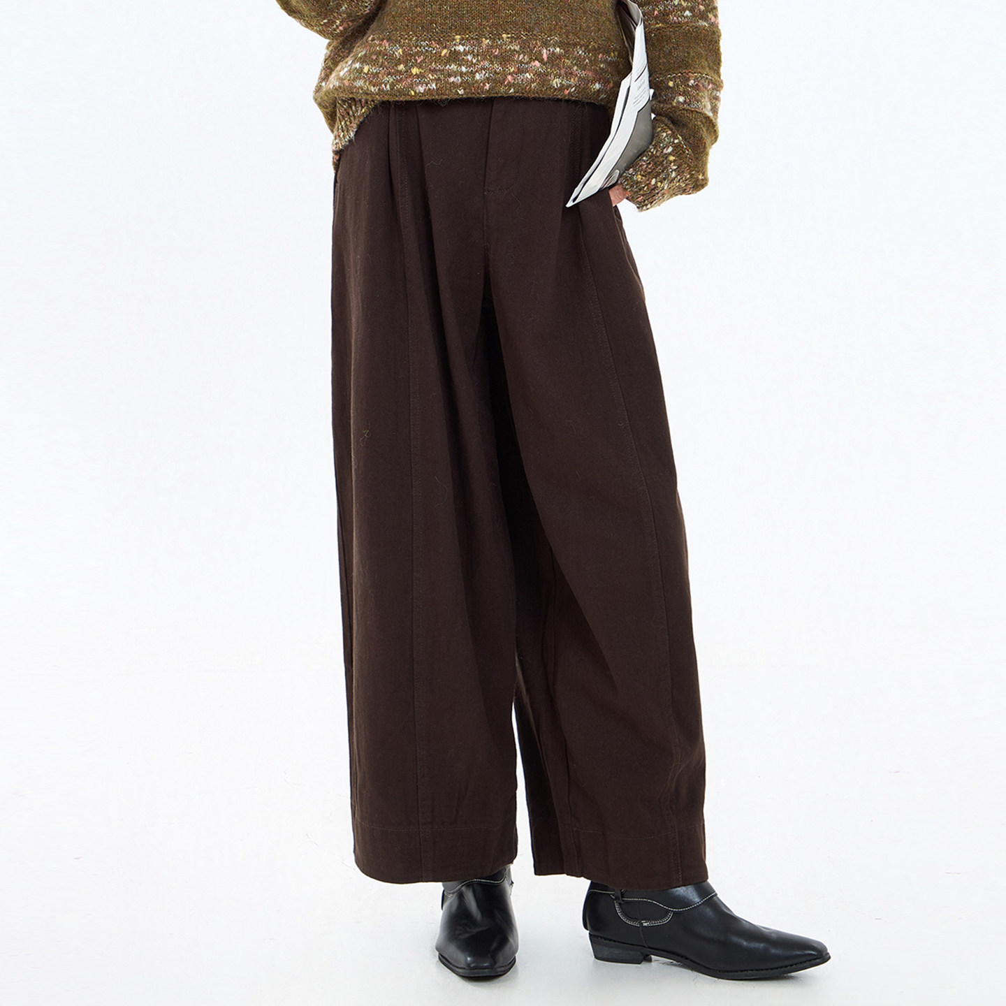 芭依璐休闲裤高腰阔腿裤2025冬季新款显瘦百搭收腰女裤冬天外穿,女装/女士精品,休闲裤,淘宝优惠券,粉丝福利购,淘宝优惠卷