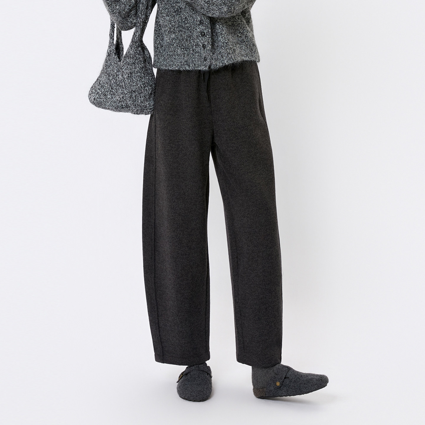 芭依璐弯刀裤2025冬季新款休闲裤子抽绳宽松版直筒裤宽松休闲显瘦,女装/女士精品,休闲裤,淘宝优惠券,粉丝福利购,淘宝优惠卷